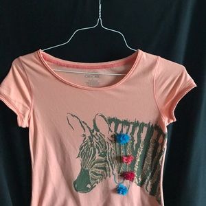 Girls Zebra T-shirt X-large.